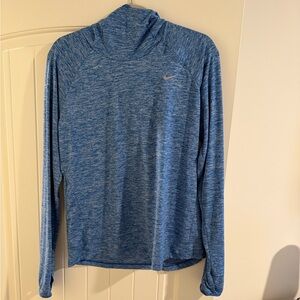 Nike Blue Large Hoodie with Face Cover Hoodie